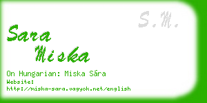 sara miska business card