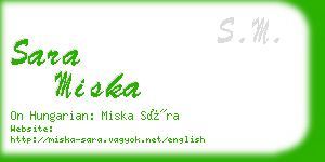 sara miska business card